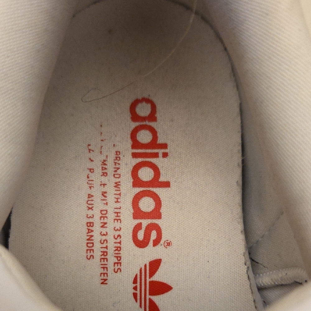 Adidas Superstar Classic White and Red Stripe Sz 9 - Picture 7 of 7